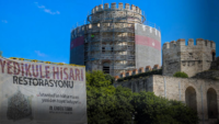 Yedikule Hisarındaki Hazine Kulesinde restorasyon sürüyor