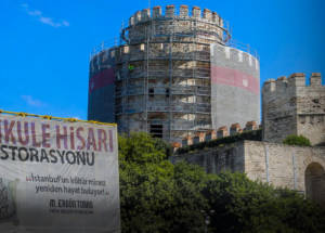 Yedikule Hisarındaki Hazine Kulesinde restorasyon sürüyor